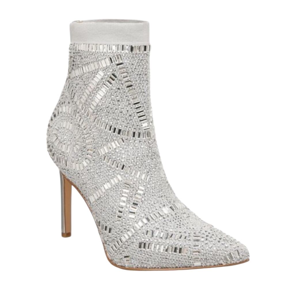 Thalia Sodi Women's Kami Embellished Dress Boots Silver Size 8 1/2